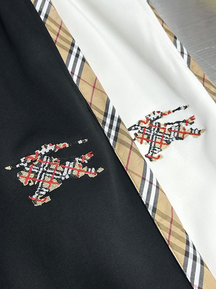 最高級バーバリースーパーコピー BURBERRY ヴィンテージチェックパネルコットンパンツ ボトムス ブラック 2525245 バーバリー パンツ コーデ - 画像 (2)