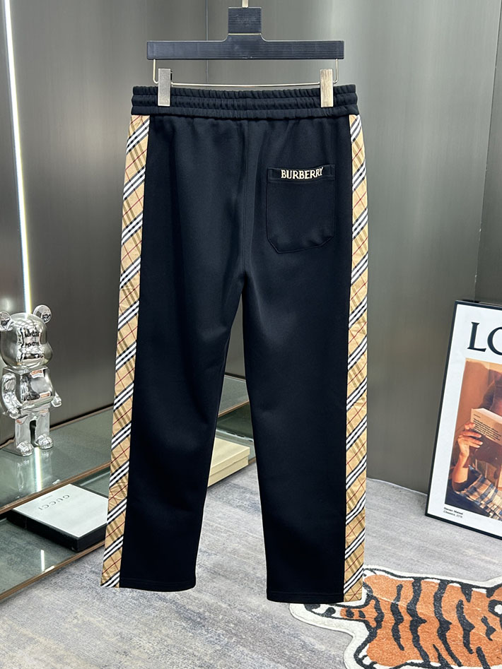 最高級バーバリースーパーコピー BURBERRY ヴィンテージチェックパネルコットンパンツ ボトムス ブラック 2525245 バーバリー パンツ コーデ - 画像 (12)