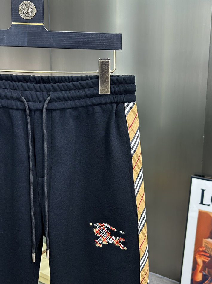 最高級バーバリースーパーコピー BURBERRY ヴィンテージチェックパネルコットンパンツ ボトムス ブラック 2525245 バーバリー パンツ コーデ - 画像 (10)