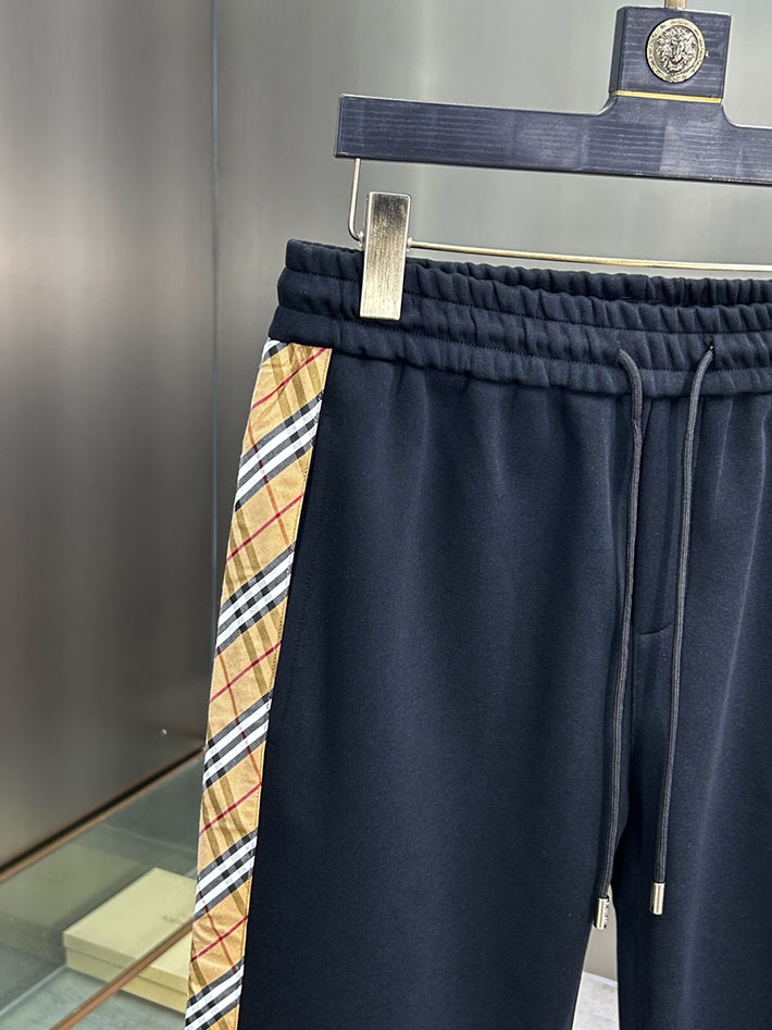 最高級バーバリースーパーコピー BURBERRY ヴィンテージチェックパネルコットンパンツ ボトムス ブラック 2525245 バーバリー パンツ コーデ - 画像 (9)