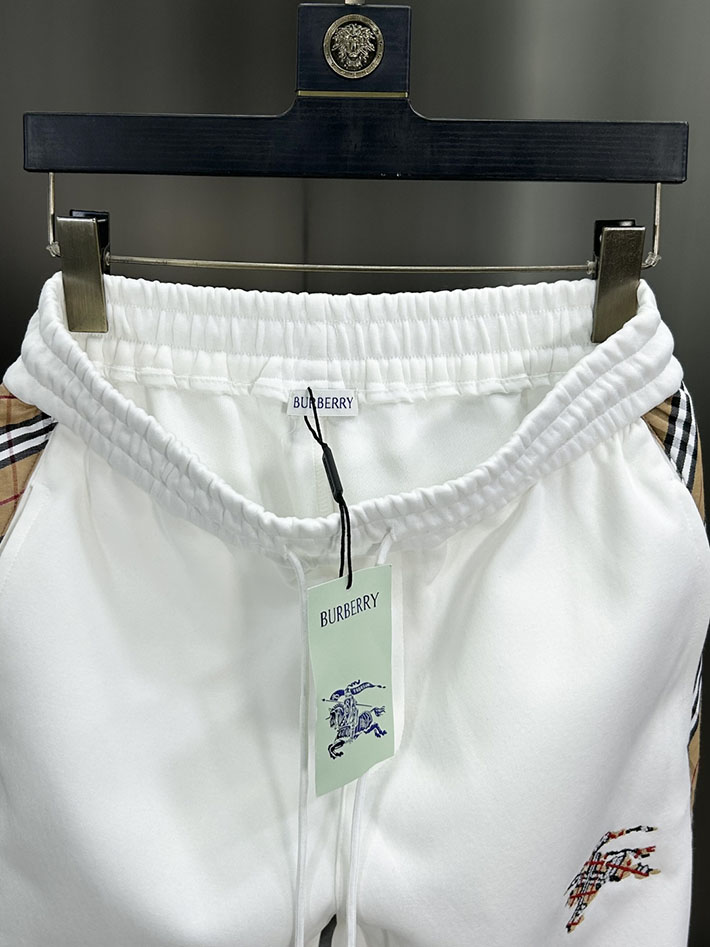 最高級バーバリースーパーコピー BURBERRY ヴィンテージチェックパネルコットンパンツ ボトムス ホワイト 2525246 バーバリー パンツ コーデ - 画像 (4)