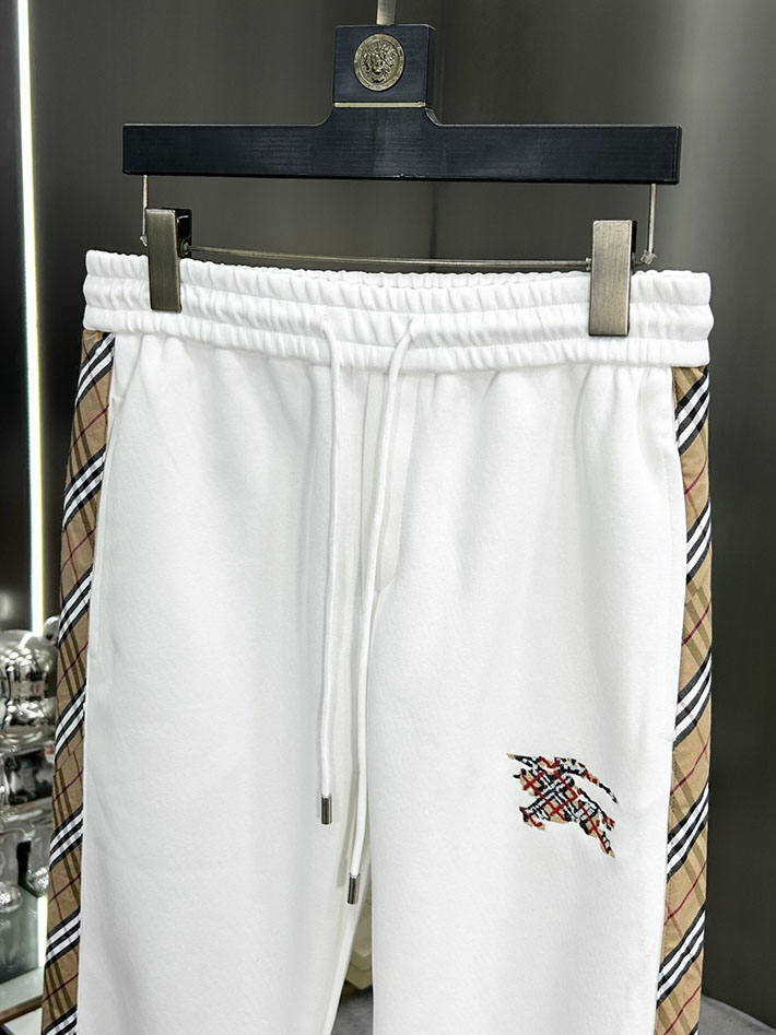 最高級バーバリースーパーコピー BURBERRY ヴィンテージチェックパネルコットンパンツ ボトムス ホワイト 2525246 バーバリー パンツ コーデ - 画像 (7)