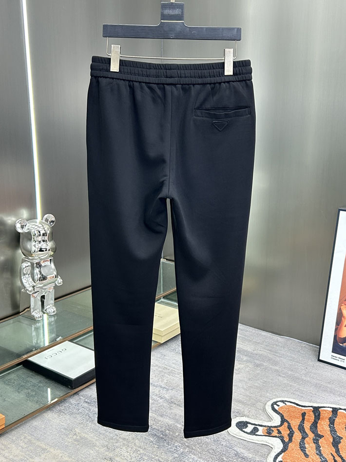 最高級プラダスーパーコピー PRADA トライアングルプレートシルク混トラックロングパンツ ブラック 2525253 プラダ パンツ メンズ - 画像 (12)
