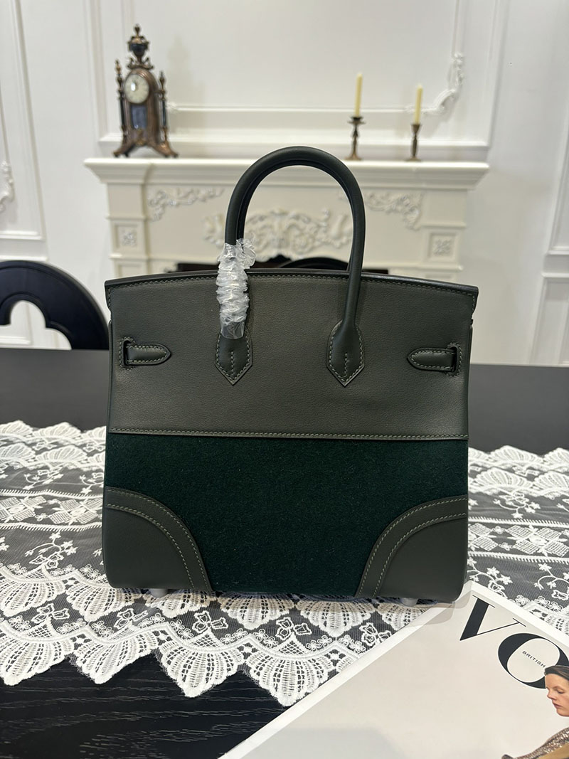 エルメス HERMES バーキン25 ゴーチーム マラカイト スイフト/フェルト シルバー金具 2526253 バーキン25 ゴーチーム - 画像 (8)