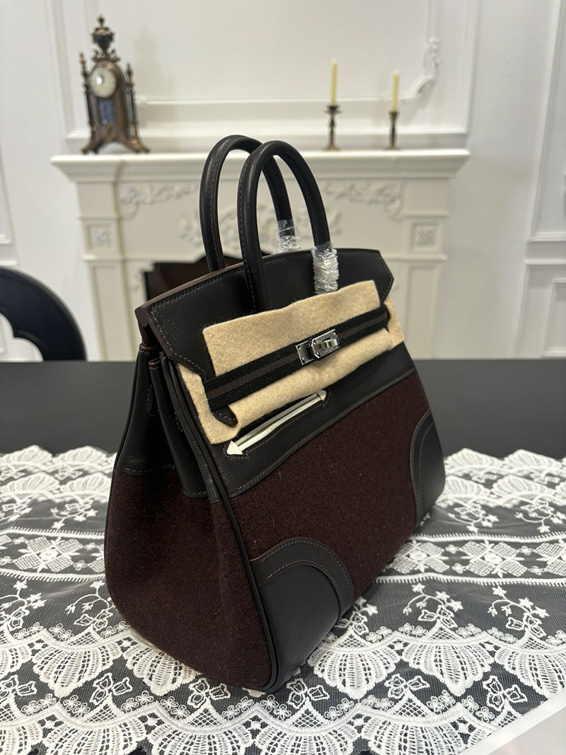 エルメス HERMES バーキン25 ゴーチーム ブルーインディゴ スイフト/フェルト シルバー金具 2526254 バーキン25 ゴーチーム - 画像 (9)