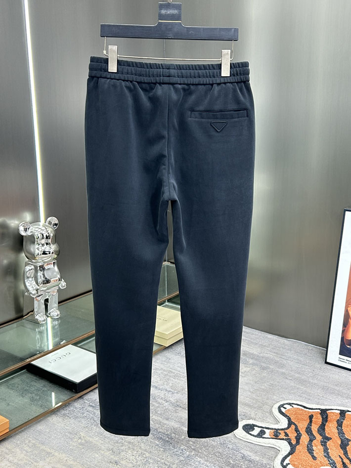 最高級プラダスーパーコピー PRADA トライアングルプレートシルク混トラックロングパンツ ネイビー 2525254 プラダ パンツ メンズ - 画像 (12)
