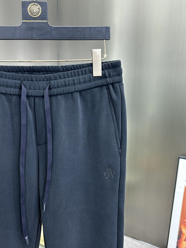 最高級プラダスーパーコピー PRADA トライアングルプレートシルク混トラックロングパンツ ネイビー 2525254 プラダ パンツ メンズ - 画像 (10)