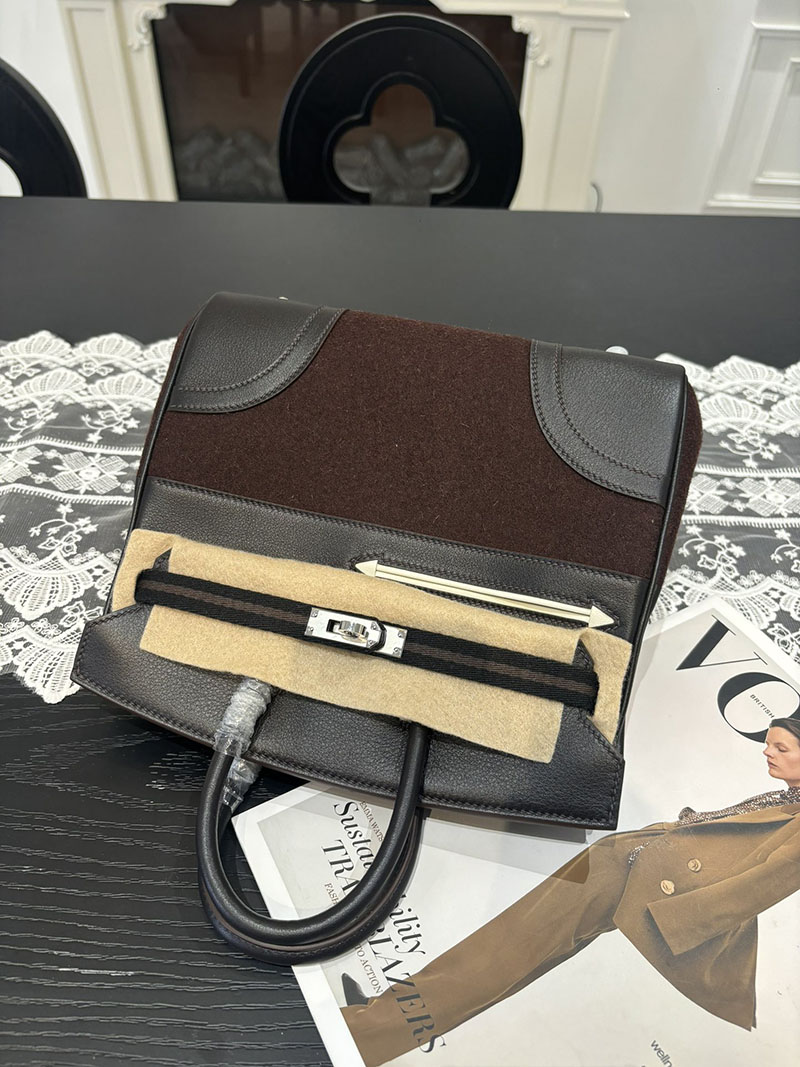 エルメス HERMES バーキン25 ゴーチーム ブルーインディゴ スイフト/フェルト シルバー金具 2526254 バーキン25 ゴーチーム - 画像 (6)