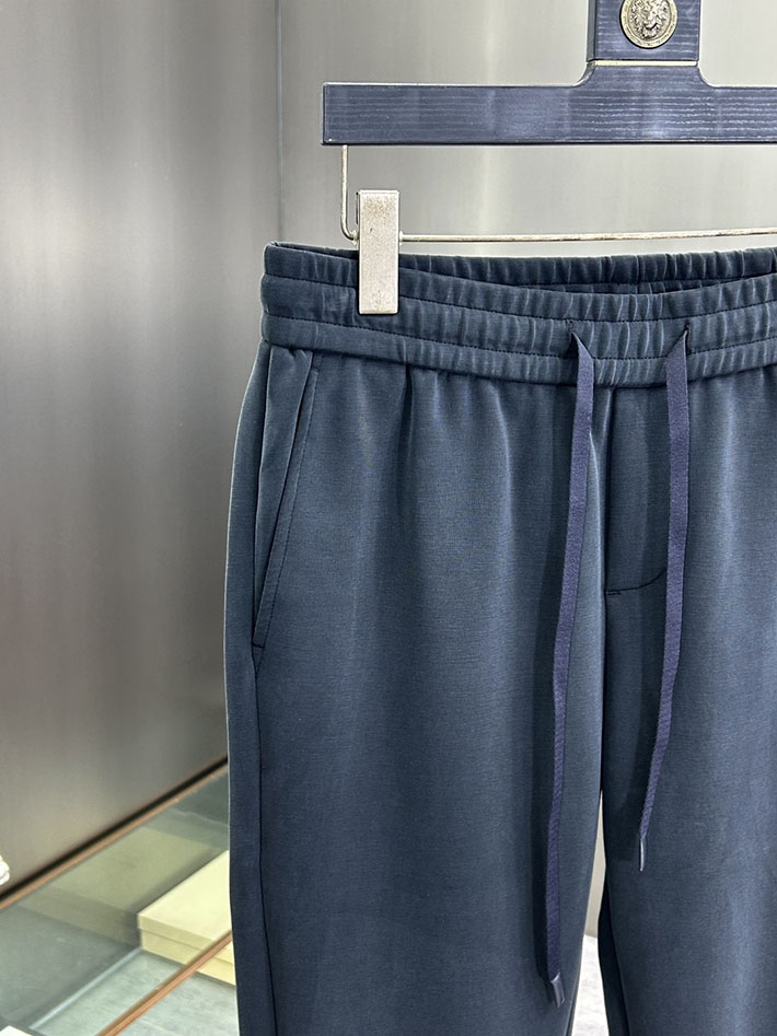 最高級プラダスーパーコピー PRADA トライアングルプレートシルク混トラックロングパンツ ネイビー 2525254 プラダ パンツ メンズ - 画像 (9)