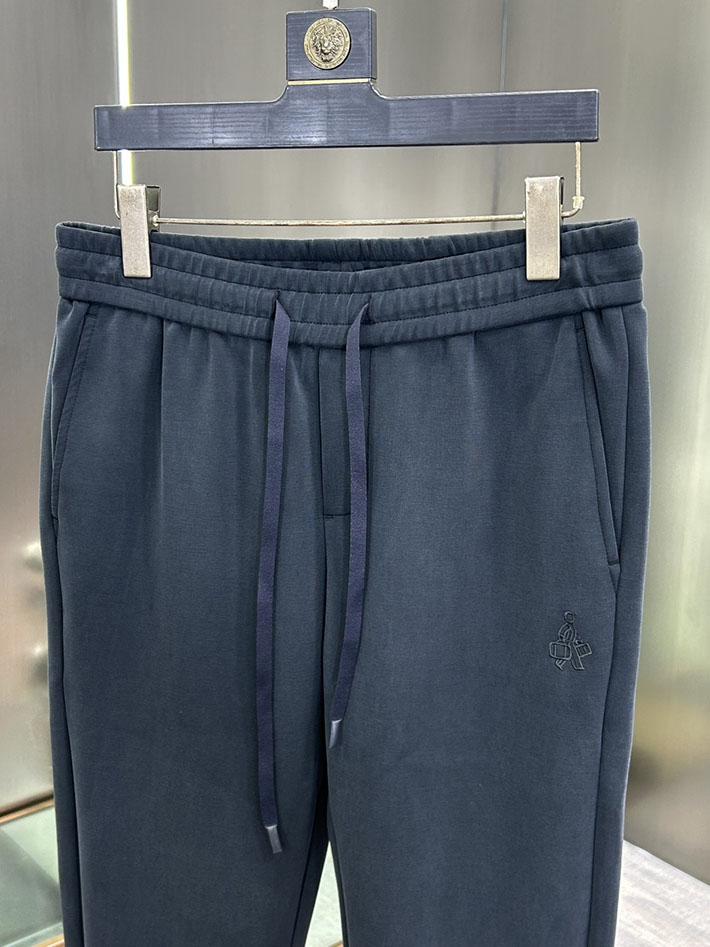 最高級プラダスーパーコピー PRADA トライアングルプレートシルク混トラックロングパンツ ネイビー 2525254 プラダ パンツ メンズ - 画像 (5)