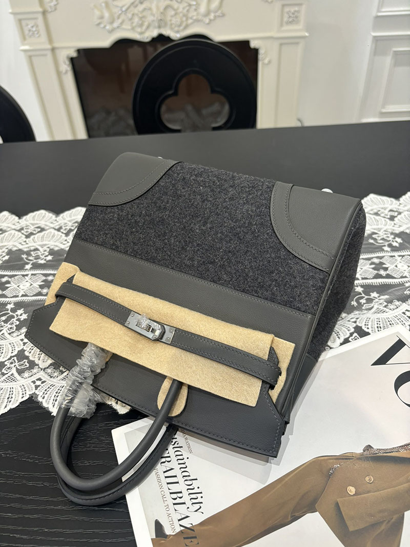 エルメス HERMES バーキン25 ゴーチーム グリメイヤー スイフト/フェルト シルバー金具 2526255 バーキン25 ゴーチーム - 画像 (6)