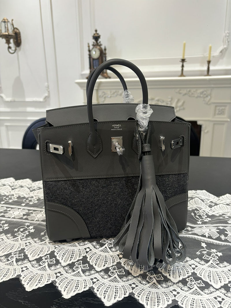 エルメス HERMES バーキン25 ゴーチーム グリメイヤー スイフト/フェルト シルバー金具 2526255 バーキン25 ゴーチーム - 画像 (3)