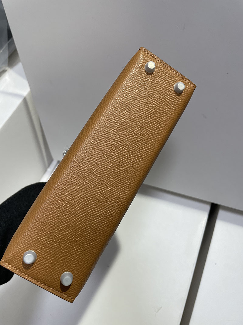 エルメス HERMES ケリーミニ2 タッチ ゴールド ヴォーエプソン/クロコダイル アリゲーターマット シルバー金具 2526257 - 画像 (5)