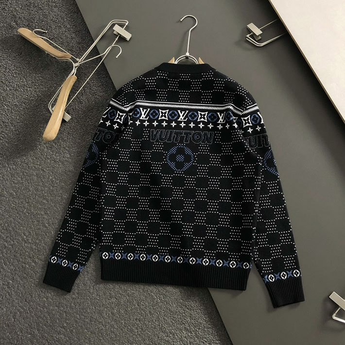 ルイヴィトン ジャカードウールプルオーバー 1AGJUA ブラック Louis Vuitton ルイヴィトン ジャガードニット - 画像 (6)