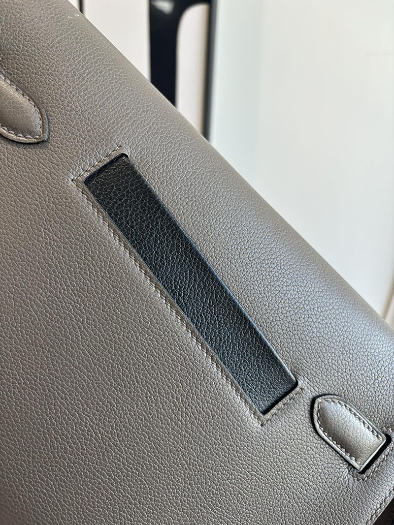 エルメス メンズ バッグ HERMES ケリーデペッシュ25 グリメイヤー/黒 ブラック エバーカラー シルバー金具 2526284 ケリーデペッシュ 25 定価 - 画像 (3)