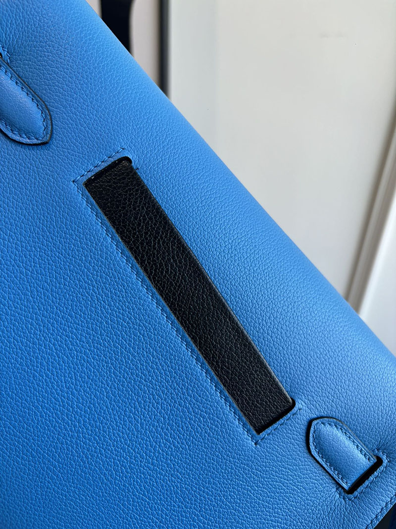 エルメス メンズ バッグ HERMES ケリーデペッシュ25 ブルーフリーダ/黒 ブラック エバーカラー シルバー金具 2526285 ケリーデペッシュ 25 定価 - 画像 (3)