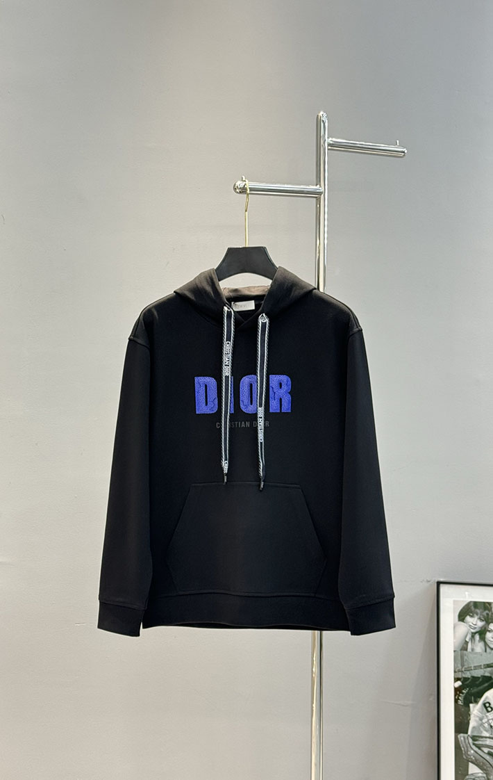 最高級ディオールスーパーコピー Dior DANIEL ARSHAM ロゴ コットンフーディ ブラック 2525300 ディオール パーカー 新作 - 画像 (9)