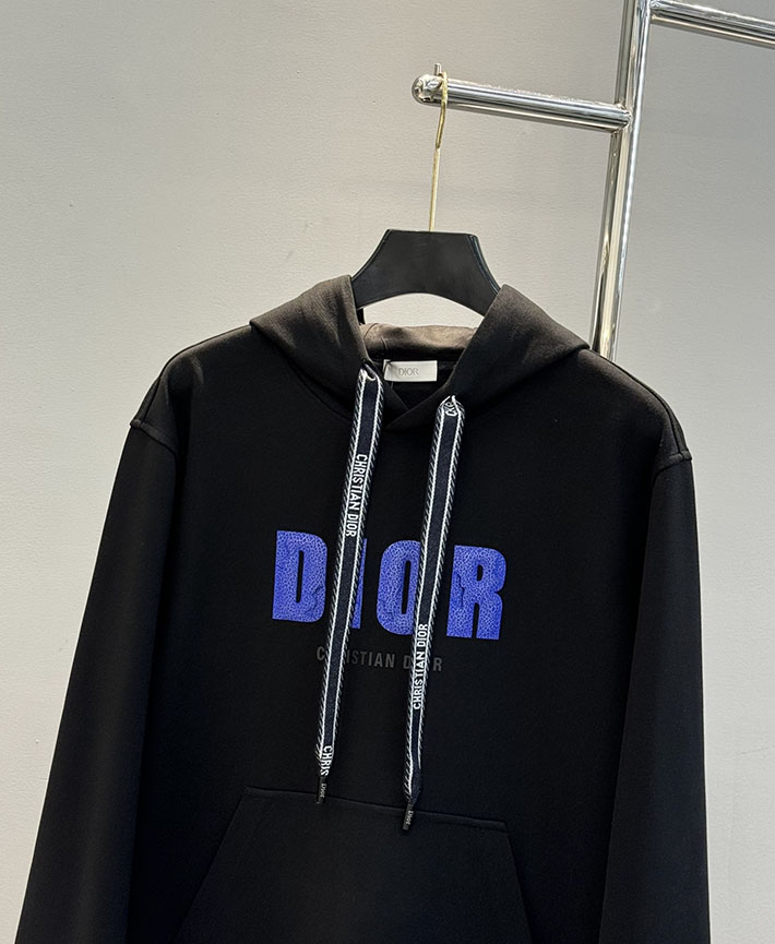 最高級ディオールスーパーコピー Dior DANIEL ARSHAM ロゴ コットンフーディ ブラック 2525300 ディオール パーカー 新作 - 画像 (8)