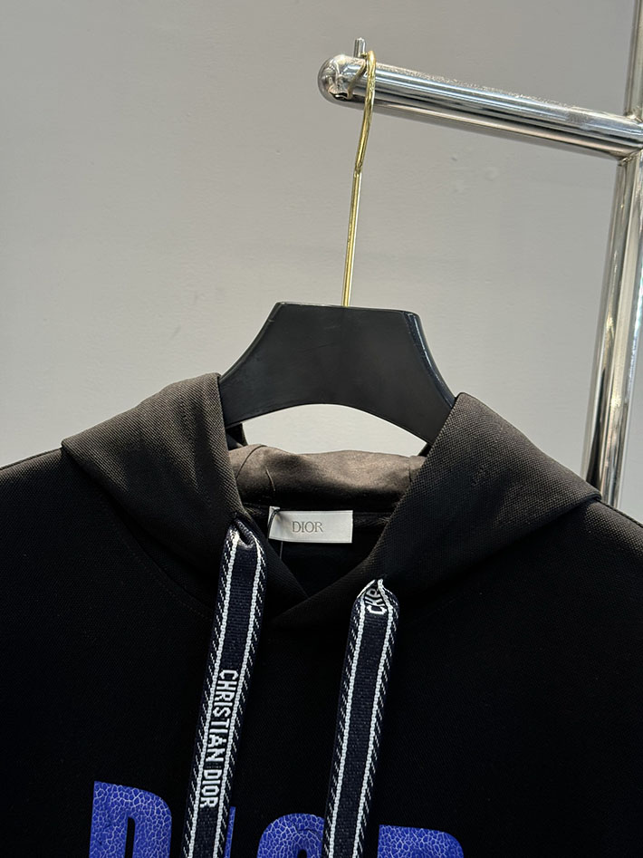 最高級ディオールスーパーコピー Dior DANIEL ARSHAM ロゴ コットンフーディ ブラック 2525300 ディオール パーカー 新作 - 画像 (7)