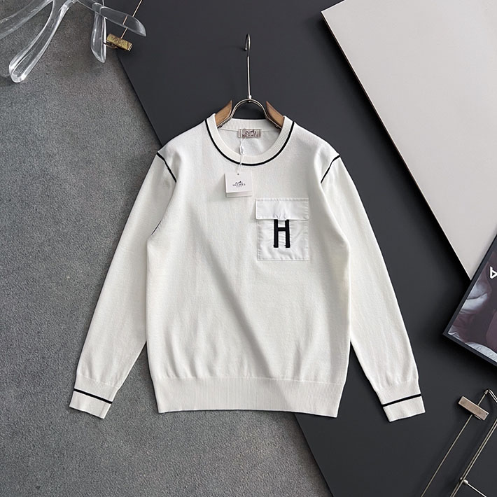 最高級エルメススーパーコピー服 HERMES empreintes sellier cuir トレーナー ブラック 2525324 エルメス トレーナー メンズ - 画像 (4)