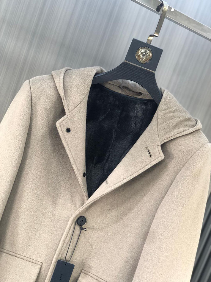 最高級プラダスーパーコピー PRADA チェスターコート ロングコート トレンチコート フード付き グレー 2525326 プラダ コート アウトレット - 画像 (7)