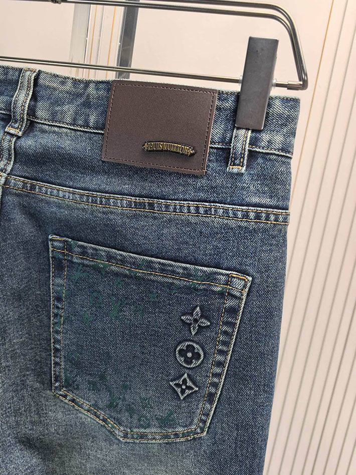 最高級ルイヴィトンスーパーコピー服 Vuitton スリムストレッチデニムパンツ 2525343 ルイ ヴィトン デニム パンツ メンズ - 画像 (4)