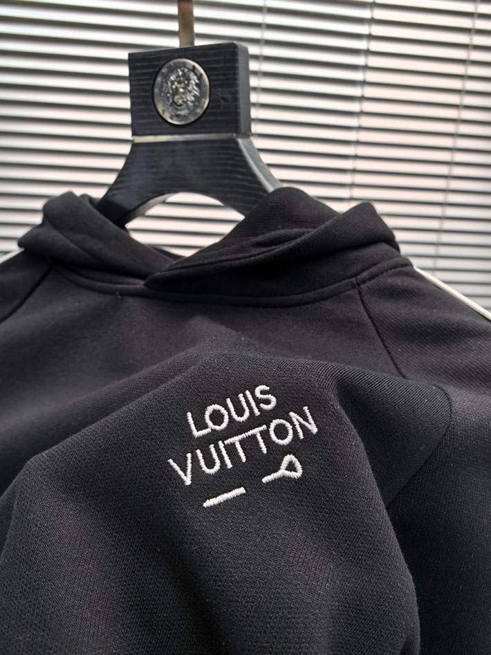ルイヴィトン シグネチャーフーディウィズエンブロイダリー 1AATQR ブラック Louis Vuitton ヴィトン パーカー メンズ - 画像 (7)