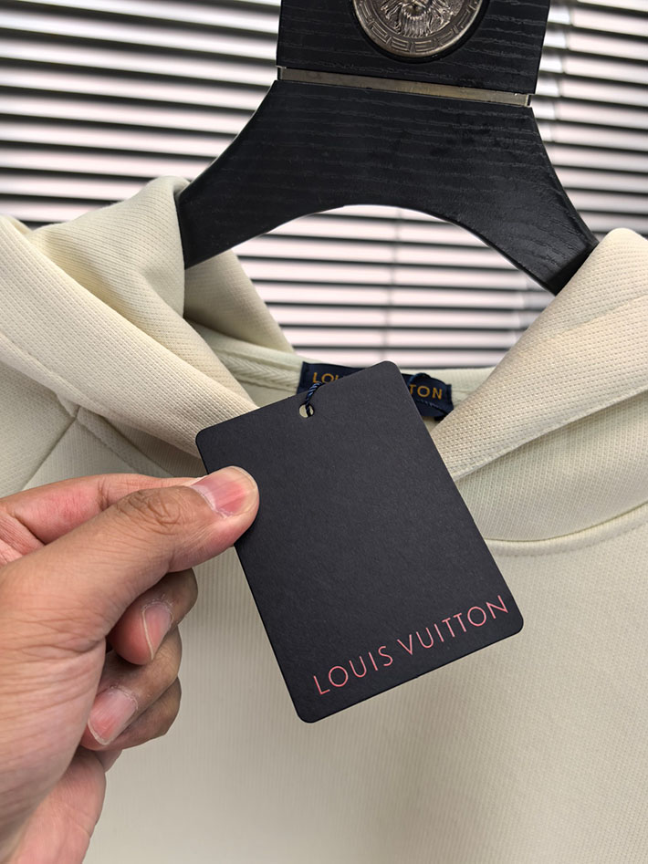 最高級ルイヴィトンスーパーコピー Vuitton シグネチャーフーディウィズエンブロイダリー ホワイト 2525347 ヴィトン パーカー メンズ - 画像 (7)