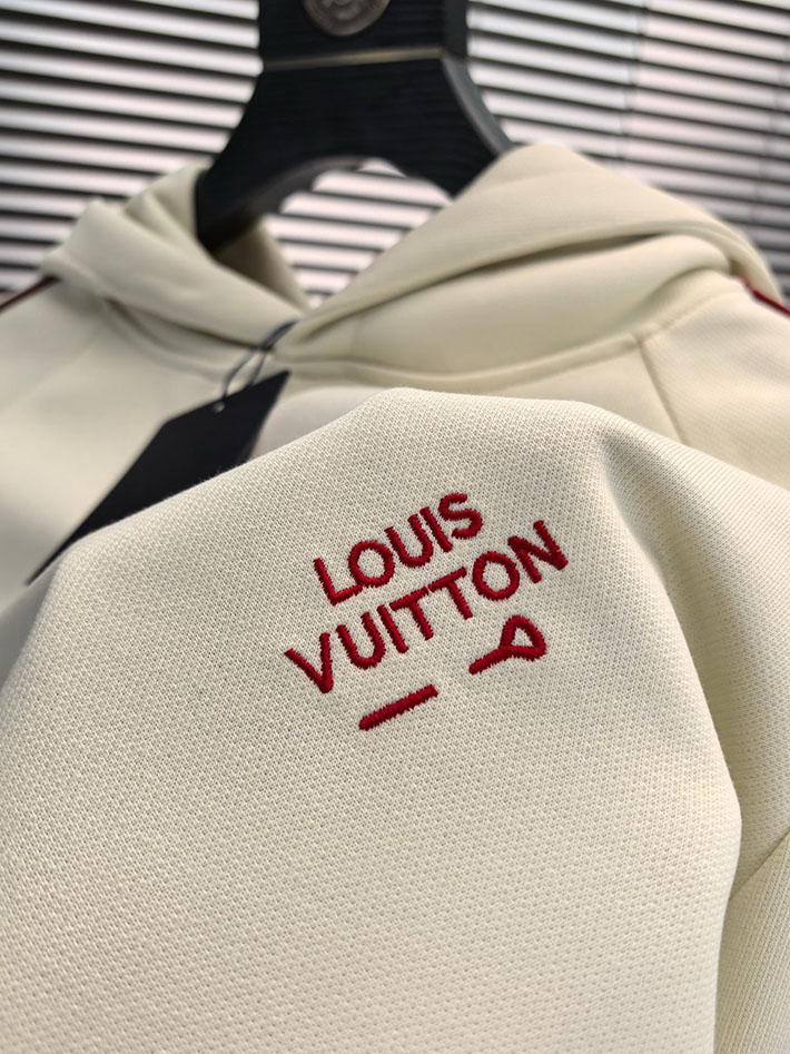 最高級ルイヴィトンスーパーコピー Vuitton シグネチャーフーディウィズエンブロイダリー ホワイト 2525347 ヴィトン パーカー メンズ - 画像 (5)