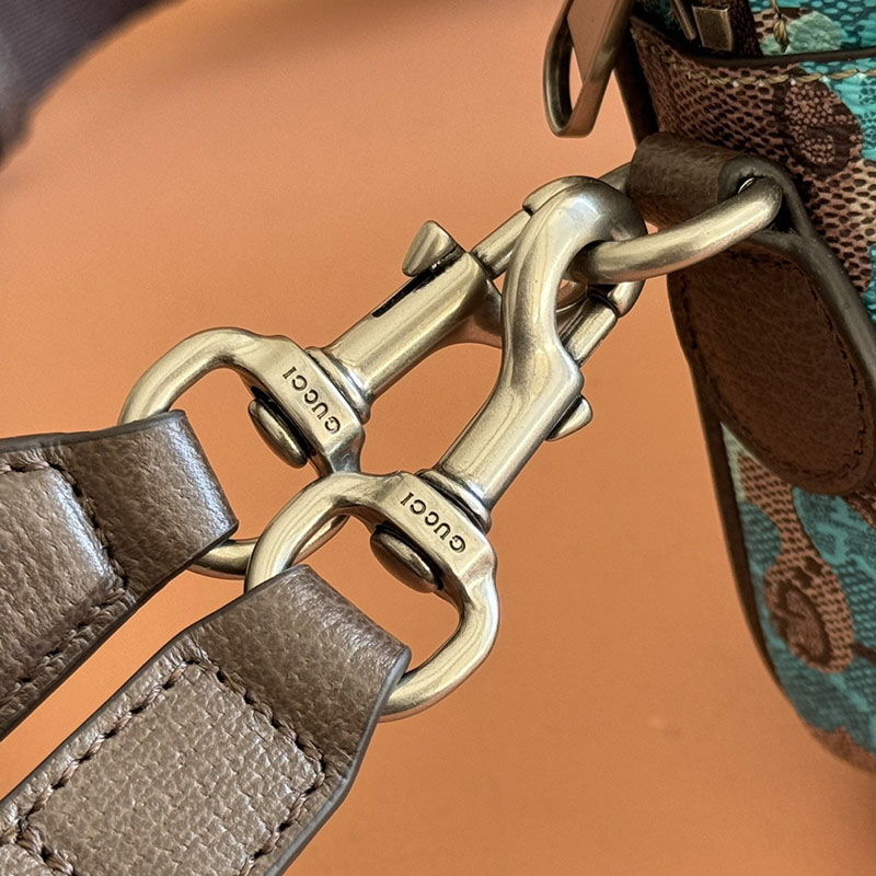グッチ バッグ 人気 GUCCI GG スモール クロスボディバッグ ブルー&ライトブルー 839155 FAFHF 9759 グッチ クロス ボディ アウトレット - 画像 (4)