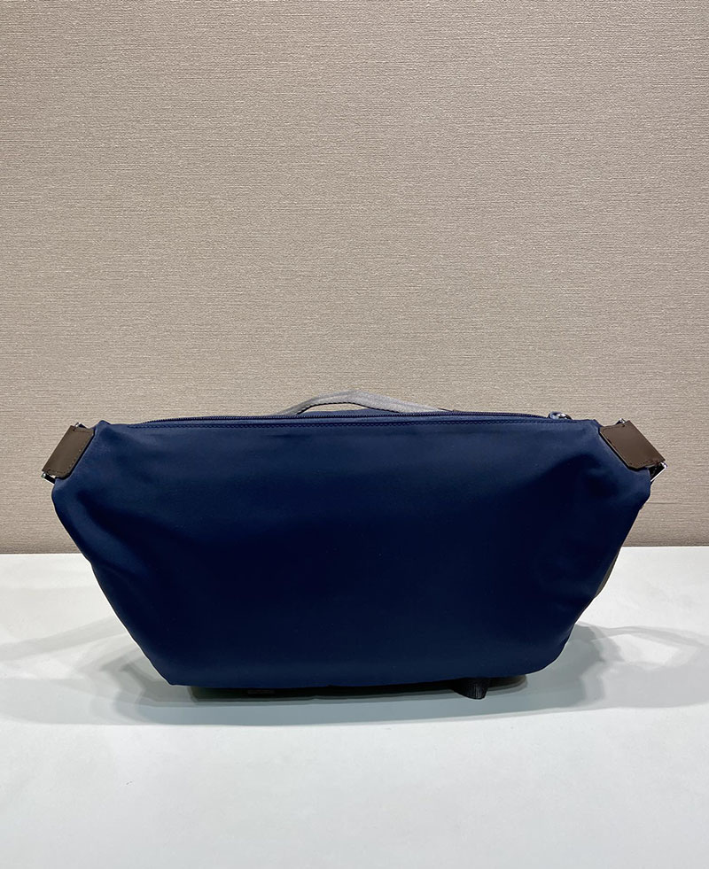 プラダ バッグ メンズ 新作 PRADA スピードロック Re-Nylon レザー ショルダーバッグ ブルー 2VH201 プラダ バッグ ナイロン - 画像 (7)