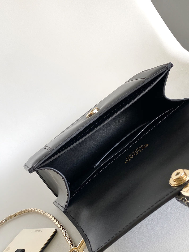最高級ブルガリスーパーコピー BVLGARI SERPENTI FOREVER MINI TOP HANDLE ショルダーバッグ ブラック 2526368 ブルガリ バッグ アウトレット - 画像 (3)