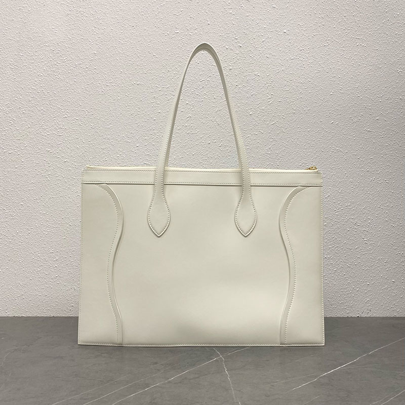 最高級セリーヌスーパーコピー CELINE カバ ニューラゲージ グロッシーカーフスキン ホワイト 123963GW4.01BC セリーヌトートバッグ公式 - 画像 (8)