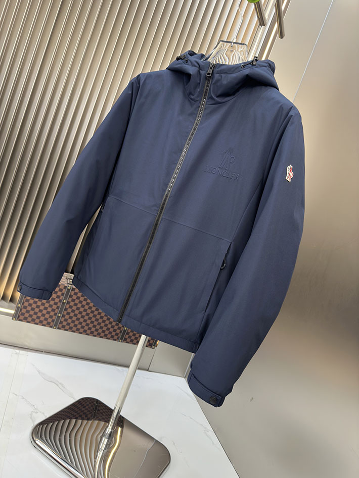 最高級モンクレールスーパーコピー Moncler フード ウインドブレーカー ジャケット ブルー 2525392 時代遅れ コート 2025 メンズ - 画像 (8)