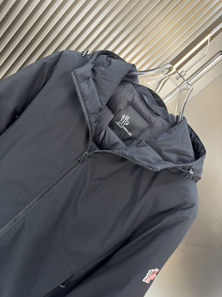 最高級モンクレールスーパーコピー Moncler フード ウインドブレーカー ジャケット ブラック 2525393 時代遅れ コート 2025 メンズ - 画像 (6)