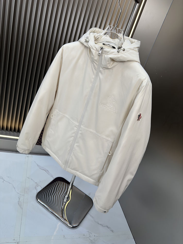 最高級モンクレールスーパーコピー Moncler フード ウインドブレーカー ジャケット ホワイト 2525394 時代遅れ コート 2025 メンズ - 画像 (9)