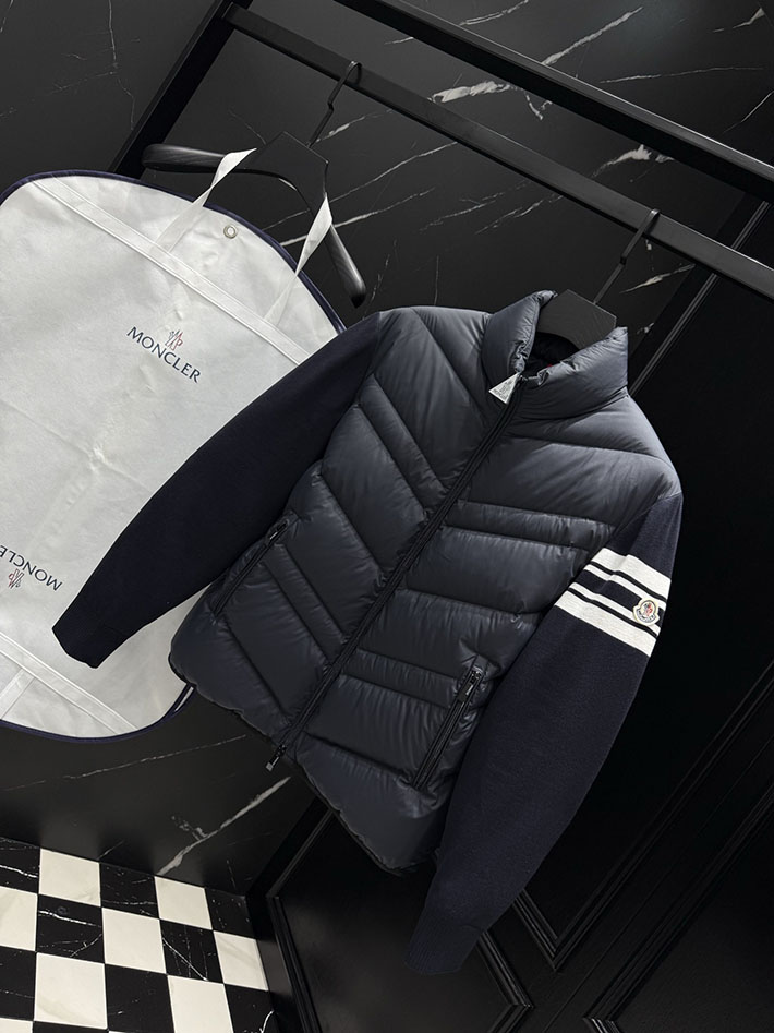 最高級モンクレールスーパーコピー Moncler ニットダウンジャケット CARDIGAN ブラック 2525410 モンクレール アウトレット 激安 - 画像 (9)