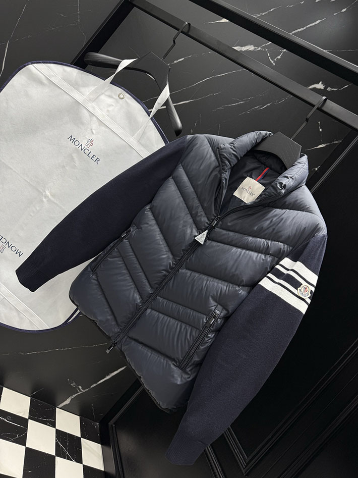 最高級モンクレールスーパーコピー Moncler ニットダウンジャケット CARDIGAN ブラック 2525410 モンクレール アウトレット 激安 - 画像 (6)