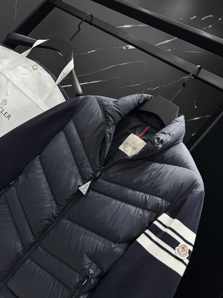最高級モンクレールスーパーコピー Moncler ニットダウンジャケット CARDIGAN ブラック 2525410 モンクレール アウトレット 激安 - 画像 (5)