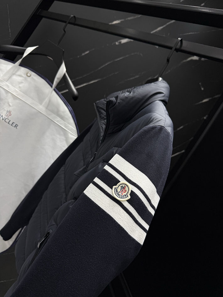最高級モンクレールスーパーコピー Moncler ニットダウンジャケット CARDIGAN ブラック 2525410 モンクレール アウトレット 激安 - 画像 (4)