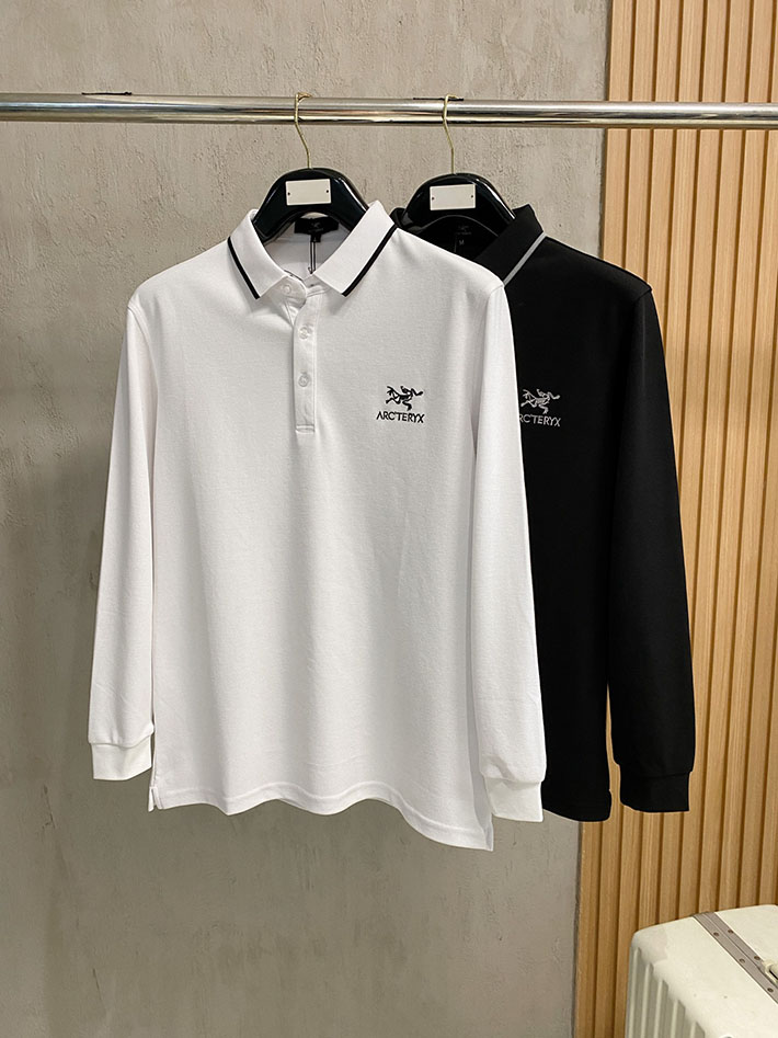 最高級アークテリクススーパーコピー ARC’TERYX ダークブルーポロシャツ 長袖 刺繍シャツ ブラック 2525525 アークテリクス ポロシャツ 長袖 - 画像 (2)