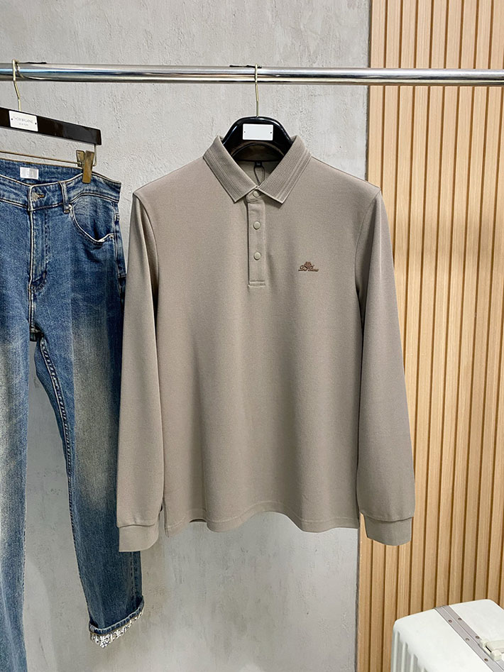 最高級ロロ・ピアーナスーパーコピー Loro Piana ポロシャツ 長袖 メンズ おしゃれ ブラック 2525541 ロロピアーナ ポロシャツ 長袖 - 画像 (9)