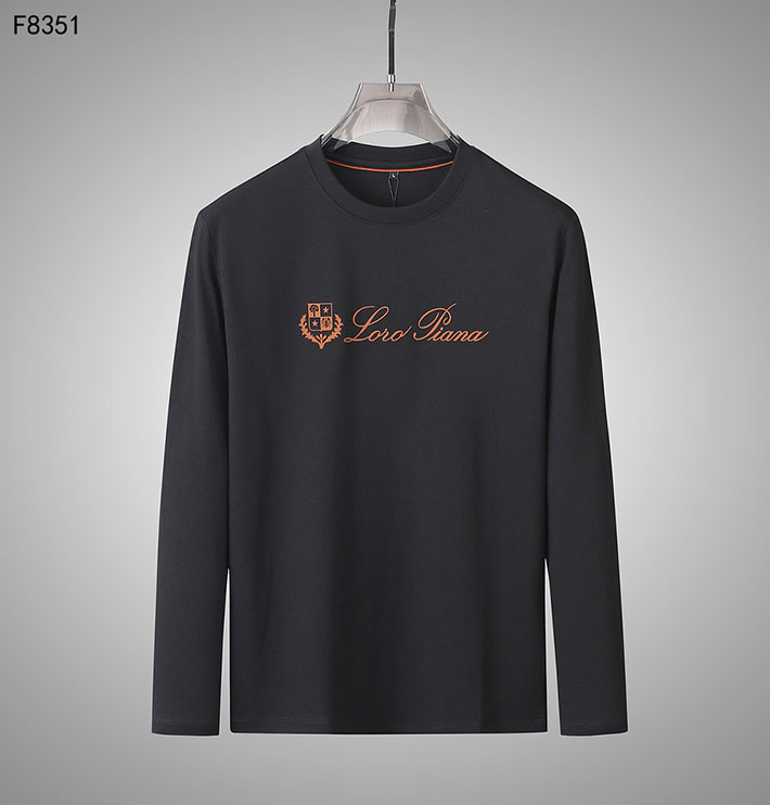 最高級ロロ・ピアーナスーパーコピー Loro Piana Tシャツ 長袖 メンズ おしゃれ ブラック 2525574 ロロピアーナ アウトレット - 画像 (12)