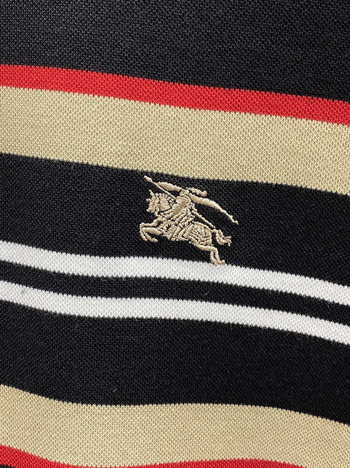 最高級バーバリースーパーコピー BURBERRY アイコンストライプ ポロシャツ 長袖 ブラック 2525664 バーバリー ポロシャツ メンズ - 画像 (5)
