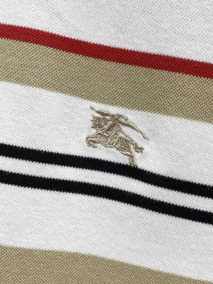 最高級バーバリースーパーコピー BURBERRY アイコンストライプ ポロシャツ 長袖 ホワイト 2525665 バーバリー ポロシャツ メンズ - 画像 (5)