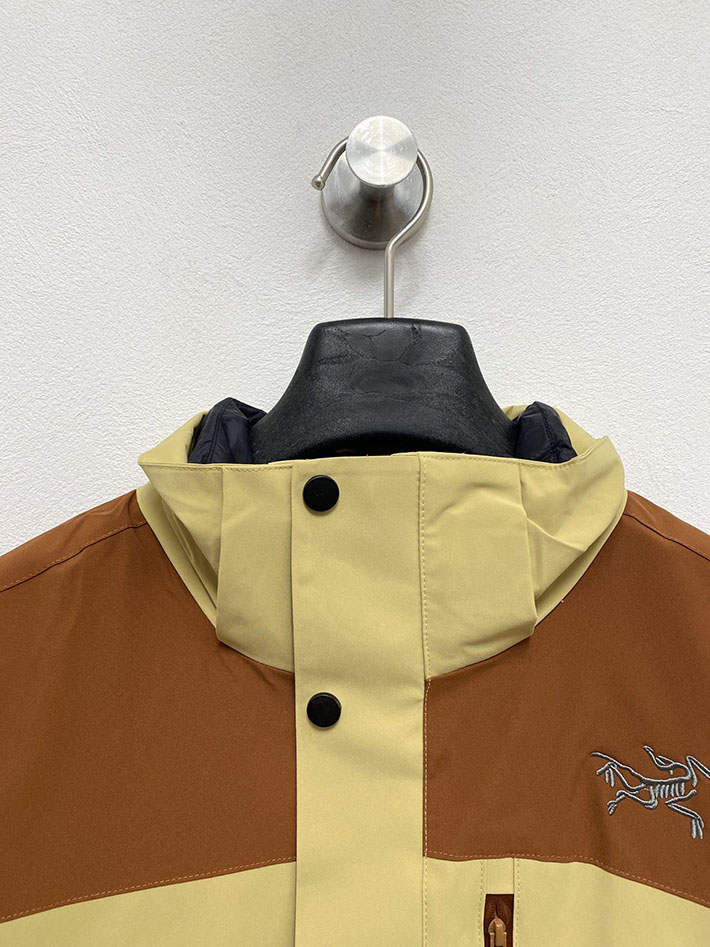 アークテリクス マウンテンパーカー ARC’TERYX アトム フーディ ナイロンジャケット ブラウン/イエロー 2525678 アークテリクス ジャケット レディース - 画像 (9)