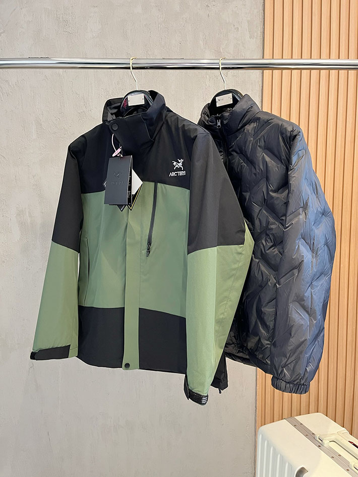 アークテリクス マウンテンパーカー ARC’TERYX アトム フーディ ナイロンジャケット ブラック/カーキ 2525685 アークテリクス 女子 コーデ - 画像 (9)