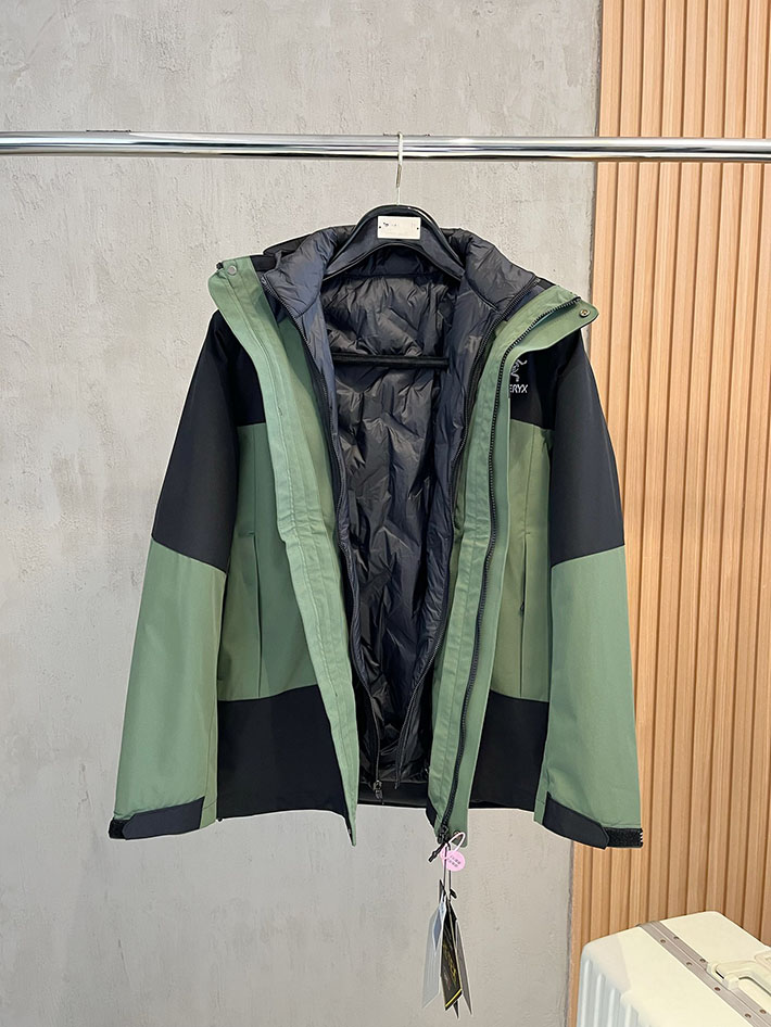 アークテリクス マウンテンパーカー ARC’TERYX アトム フーディ ナイロンジャケット ブラック/カーキ 2525685 アークテリクス 女子 コーデ - 画像 (5)