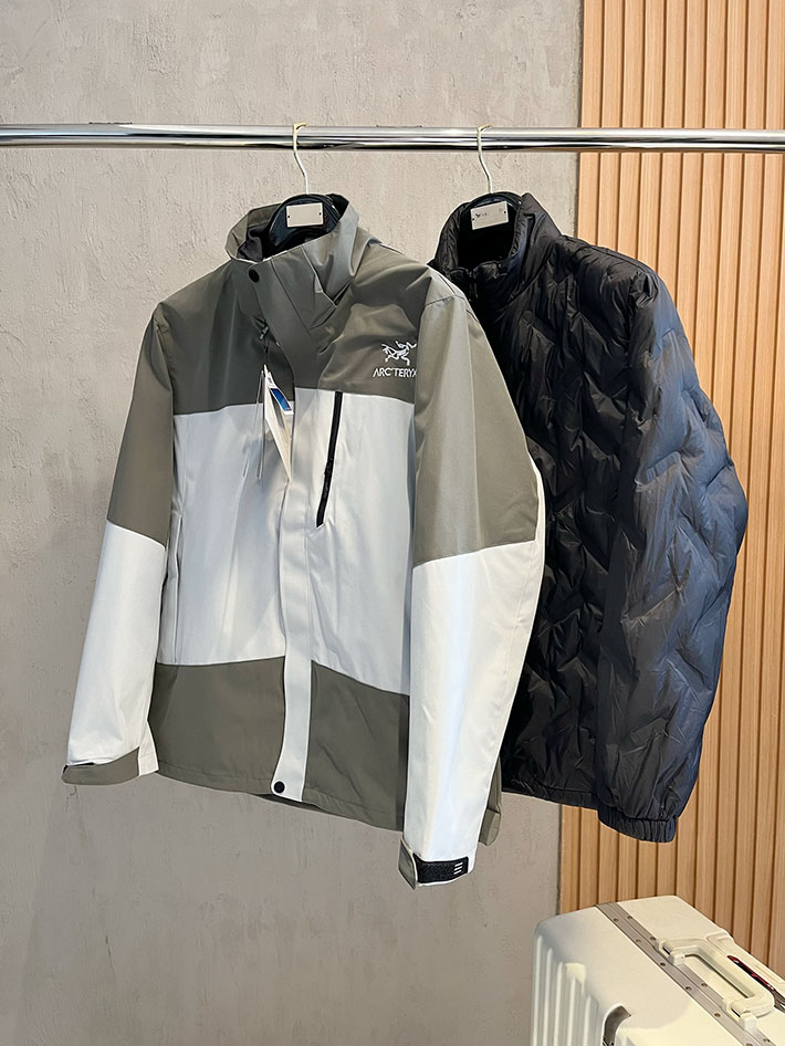 アークテリクス マウンテンパーカー ARC’TERYX アトム フーディ ナイロンジャケット ホワイト/グレー 2525686 アークテリクス 女子 コーデ - 画像 (9)