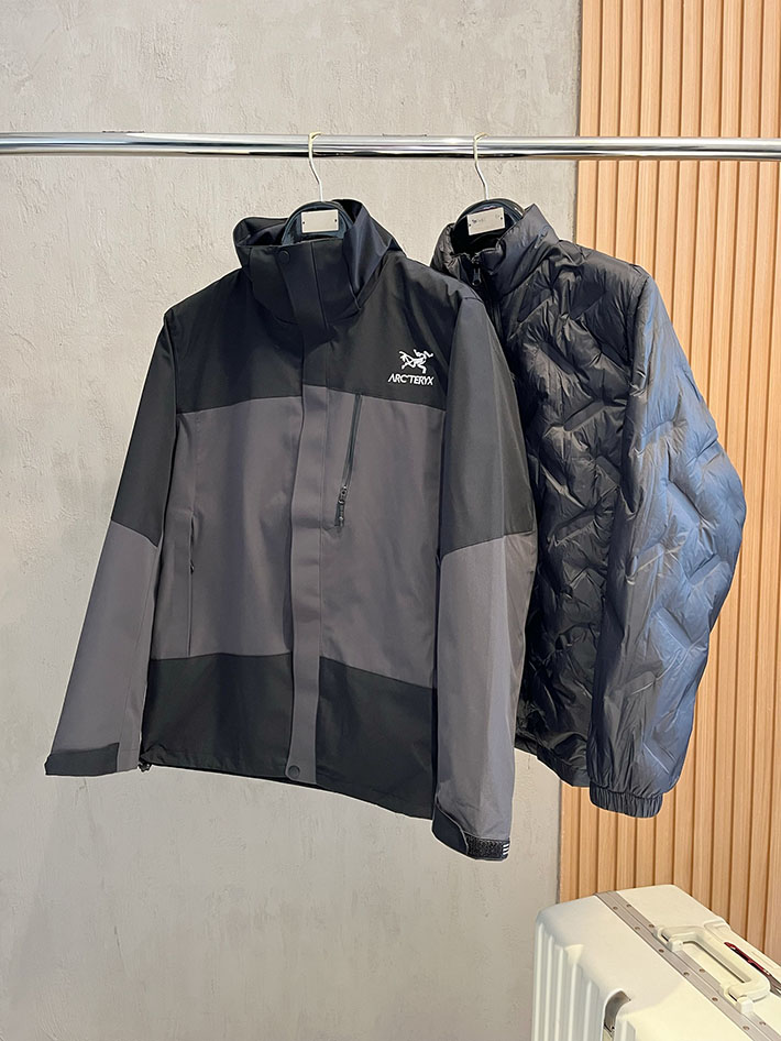 アークテリクス マウンテンパーカー ARC’TERYX アトム フーディ ナイロンジャケット ブラック/グレー 2525687 アークテリクス 女子 コーデ - 画像 (9)